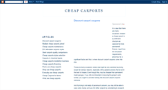 Desktop Screenshot of cheapcarports.blogspot.com