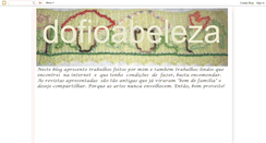 Desktop Screenshot of dofioabeleza.blogspot.com