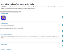 Tablet Screenshot of cienciasnaturalesparaprimaria.blogspot.com