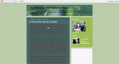 Desktop Screenshot of livinglittlefriendforpeace.blogspot.com