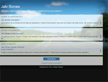 Tablet Screenshot of jaki-biznes.blogspot.com