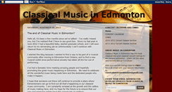 Desktop Screenshot of classicalmusicinedmonton.blogspot.com