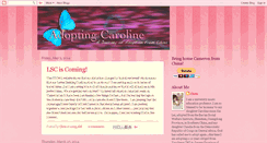 Desktop Screenshot of adoptingcaroline.blogspot.com