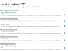 Tablet Screenshot of iscrizionimaterne2009.blogspot.com