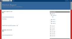 Desktop Screenshot of patriotsreport.blogspot.com