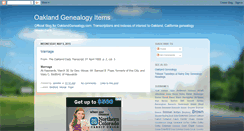 Desktop Screenshot of oaklandgenealogy.blogspot.com