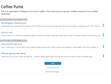Tablet Screenshot of coffeepurist.blogspot.com