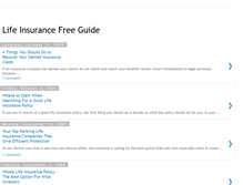 Tablet Screenshot of lifeinsurancefreeguide.blogspot.com