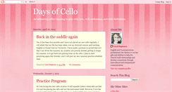 Desktop Screenshot of daysofcello.blogspot.com