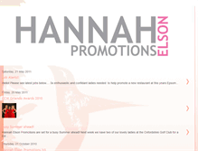 Tablet Screenshot of hannahelsonpromotions.blogspot.com