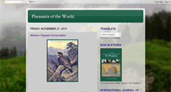 Desktop Screenshot of pheasantsoftheworld.blogspot.com