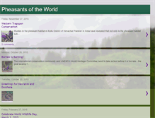 Tablet Screenshot of pheasantsoftheworld.blogspot.com