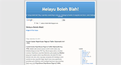 Desktop Screenshot of melayu-boleh-blah.blogspot.com