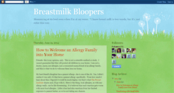 Desktop Screenshot of breastmilkbloopers.blogspot.com