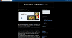 Desktop Screenshot of moresportonteleplease.blogspot.com
