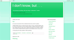 Desktop Screenshot of idontknowbut.blogspot.com