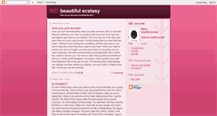 Desktop Screenshot of beautifulecstasy.blogspot.com