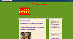 Desktop Screenshot of eyesport.blogspot.com