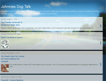 Tablet Screenshot of johnniesdogtalk.blogspot.com