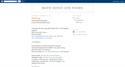 Desktop Screenshot of mathsongs.blogspot.com