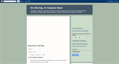 Desktop Screenshot of classicalmusicdates.blogspot.com