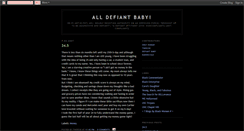 Desktop Screenshot of defiant-baby.blogspot.com