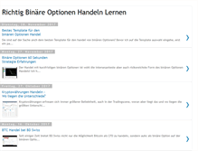Tablet Screenshot of binaereoptionenhandelnlernen.blogspot.com