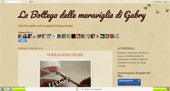 Desktop Screenshot of gabry-bottegadellemeraviglie.blogspot.com