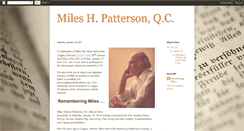 Desktop Screenshot of milespatterson.blogspot.com