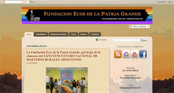 Desktop Screenshot of fundacionecosdelapatriagrande.blogspot.com