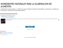 Tablet Screenshot of ingredientesnaturalesmexico.blogspot.com