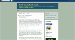 Desktop Screenshot of northtacomafamilyhealth.blogspot.com