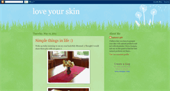 Desktop Screenshot of loveyourskinnaturally.blogspot.com