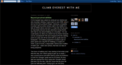 Desktop Screenshot of climbeverestwithme.blogspot.com