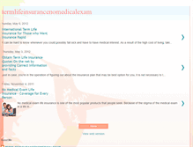 Tablet Screenshot of insurancenomedicalexam.blogspot.com