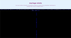 Desktop Screenshot of mariagemixte.blogspot.com