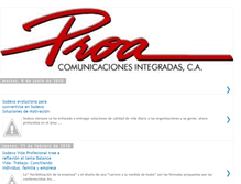 Tablet Screenshot of proacomunicaciones.blogspot.com