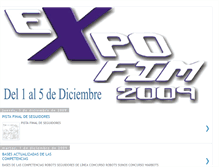 Tablet Screenshot of expofim2009.blogspot.com