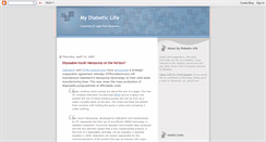 Desktop Screenshot of mydiabeticlife.blogspot.com