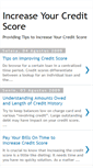 Mobile Screenshot of increase-your-credit-score-tips.blogspot.com