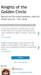 Mobile Screenshot of knightsofthegoldencircle.blogspot.com