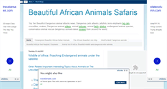 Desktop Screenshot of animals-safaris.blogspot.com