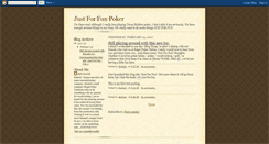 Desktop Screenshot of justforfunpoker.blogspot.com