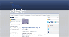 Desktop Screenshot of highpagerankdofollowblogslist.blogspot.com