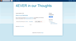 Desktop Screenshot of 4everinourthoughts.blogspot.com