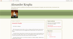 Desktop Screenshot of alexander-krupka.blogspot.com