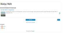 Tablet Screenshot of klotys-welt.blogspot.com