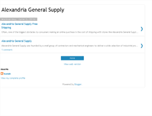 Tablet Screenshot of alexandriageneralsupply.blogspot.com