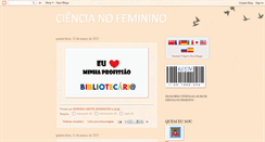 Desktop Screenshot of ciencianofeminino.blogspot.com