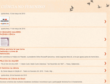 Tablet Screenshot of ciencianofeminino.blogspot.com